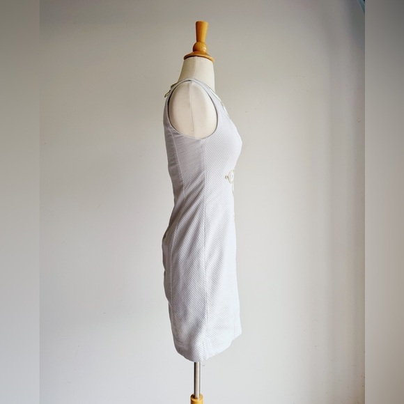 LILLY PULITZER Mila Seaside Grey Mixed Metal Shift Dress 00 - Picture 4 of 8